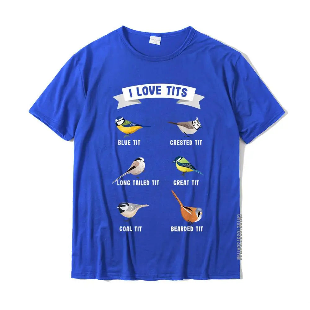 I Love Tits! Funny Bird Watching T-Shirt – Humorous Tee for Ornithologists & Nature Lovers - Image 4