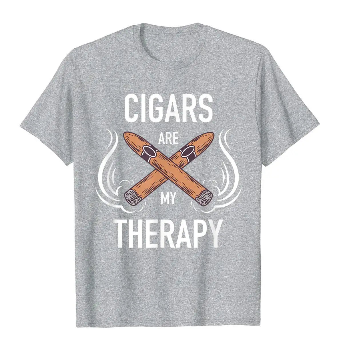 "Cigars Are My Therapy" T-Shirt – Funny Cigar Smoker Gift Tee for Men - Image 5