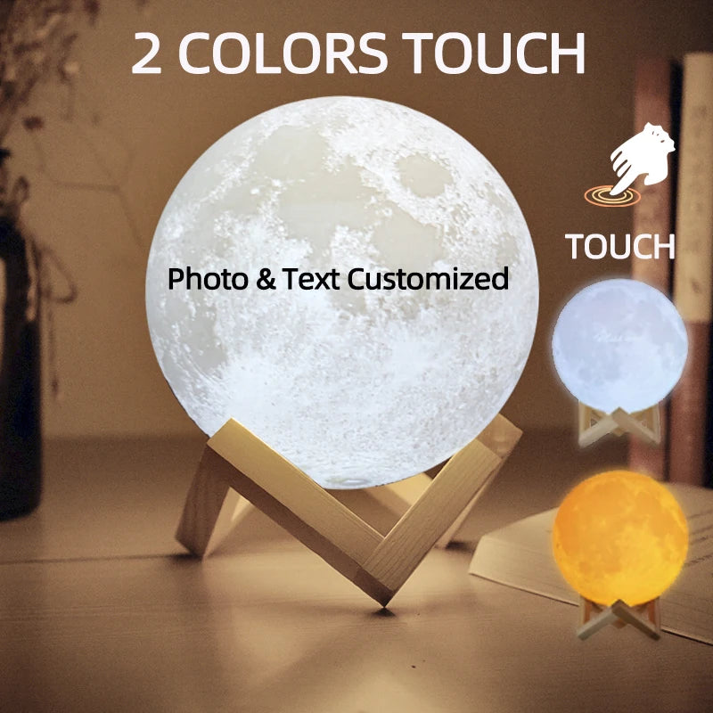 3D Printing Moon Lamp – Personalized Photo & Text Custom Night Light for Birthday, Mother’s Day & Valentine’s Gifts - Image 9