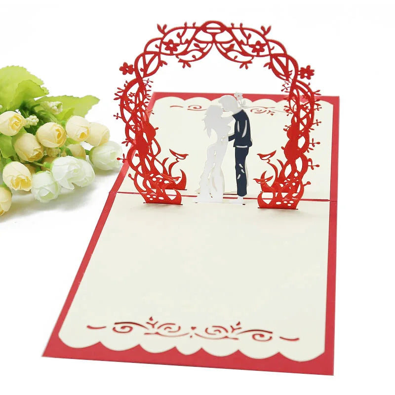 3D Pop-Up Love Card with Envelope – Handmade Greeting Card for Couples - Image 19