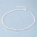 KOFSAC 925 Sterling Silver Anklet – Summer Beaded Ankle Bracelet for Women