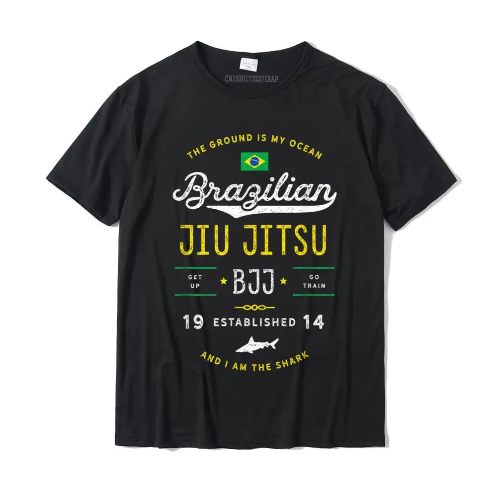 Ocean Shark Jiu Jitsu T-Shirt – BJJ Martial Arts Gift Tee for Men