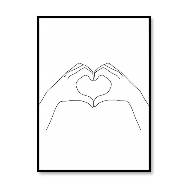 Scandinavian Style Canvas Poster – Nordic Simple Love Art Painting - Image 38
