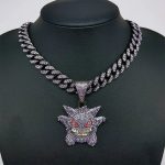 Anime Pokémon Diamond Pet Monster Pendant Necklace – Hip Hop Style Gift for Men & Women