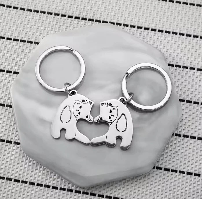 Stainless Steel Cartoon Cat Keychain – Matching Couple Key Rings for Valentine’s or Friendship Gifts - Image 7