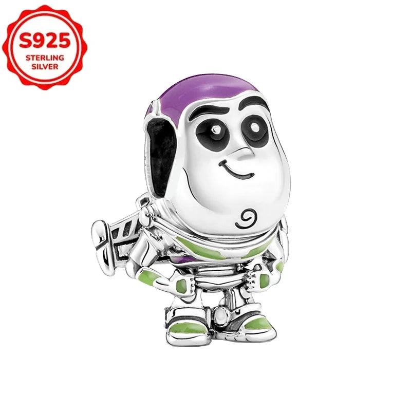 Disney 925 Sterling Silver Beads – Mickey, Stitch, Princess, Cinderella Charms for DIY Bracelets - Image 10