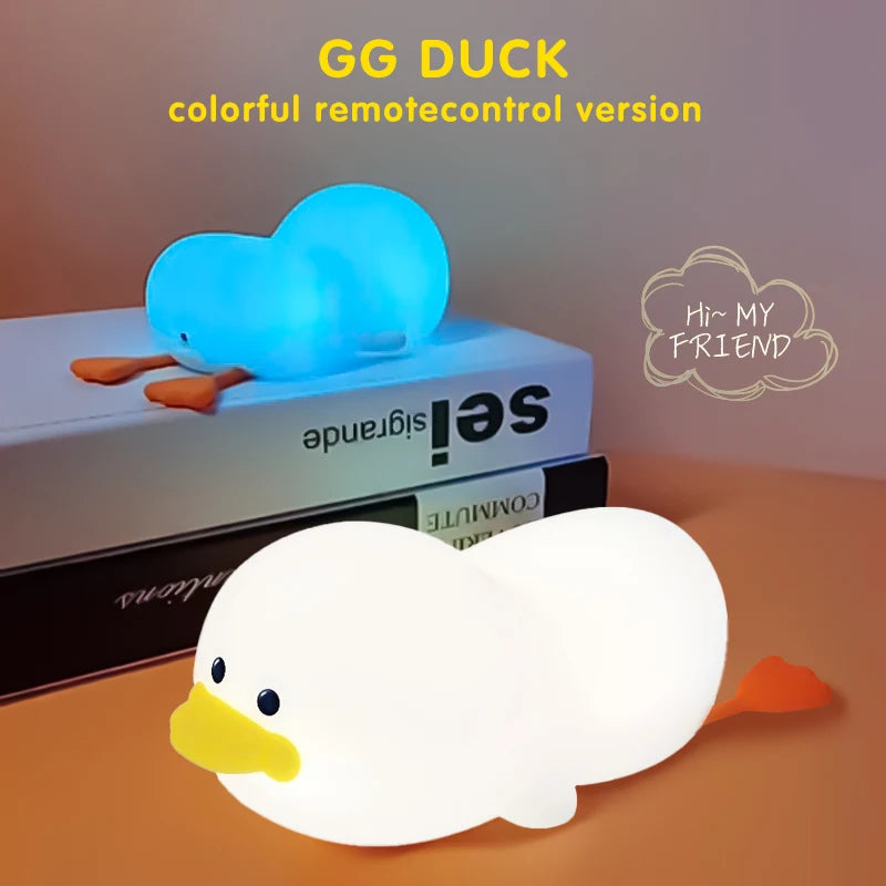 Doudou Duck Night Light – Soft Silicone Lamp for Kids - Image 4