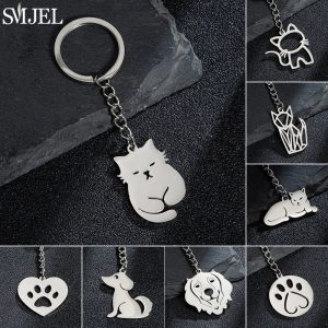 Cartoon Kitten Keychain – Cute Happy Cat Pendant for Bags, Keys & DIY Gifts