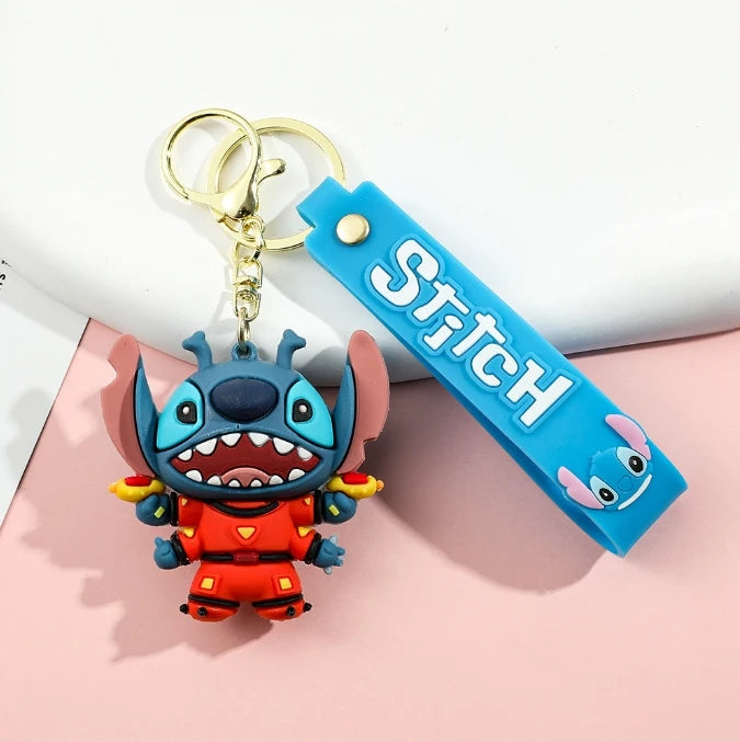 MINISO Romantic Stitch Earphone Bag Keychain – Cute Key Ring & Pendant Gift for Couples/Friends - Image 11