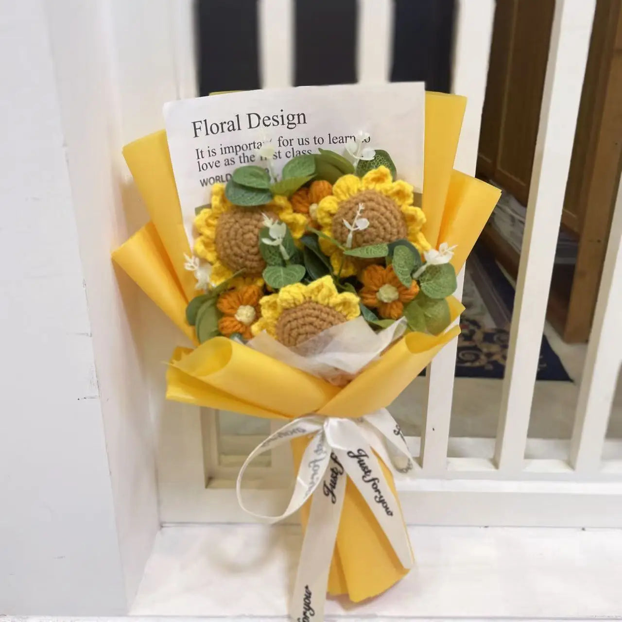 Finished Knitted Sunflower Bouquet – Handmade Crochet Flower Gift for Valentine’s, Mother’s Day, Birthday & Graduation - Image 24