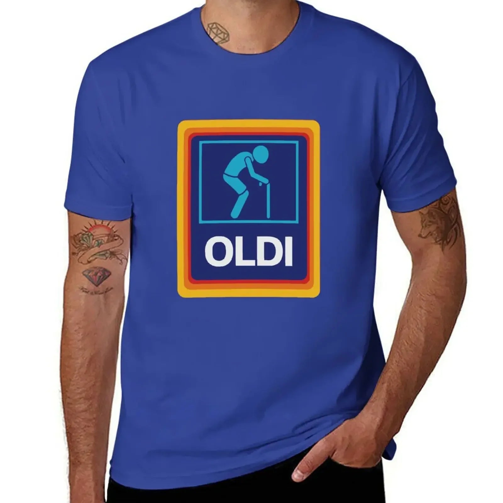 OLDI & ALDI Parody T-Shirt – Funny Oversized Tee for Dad, Grandpa, Husband, or Boyfriend - Image 6