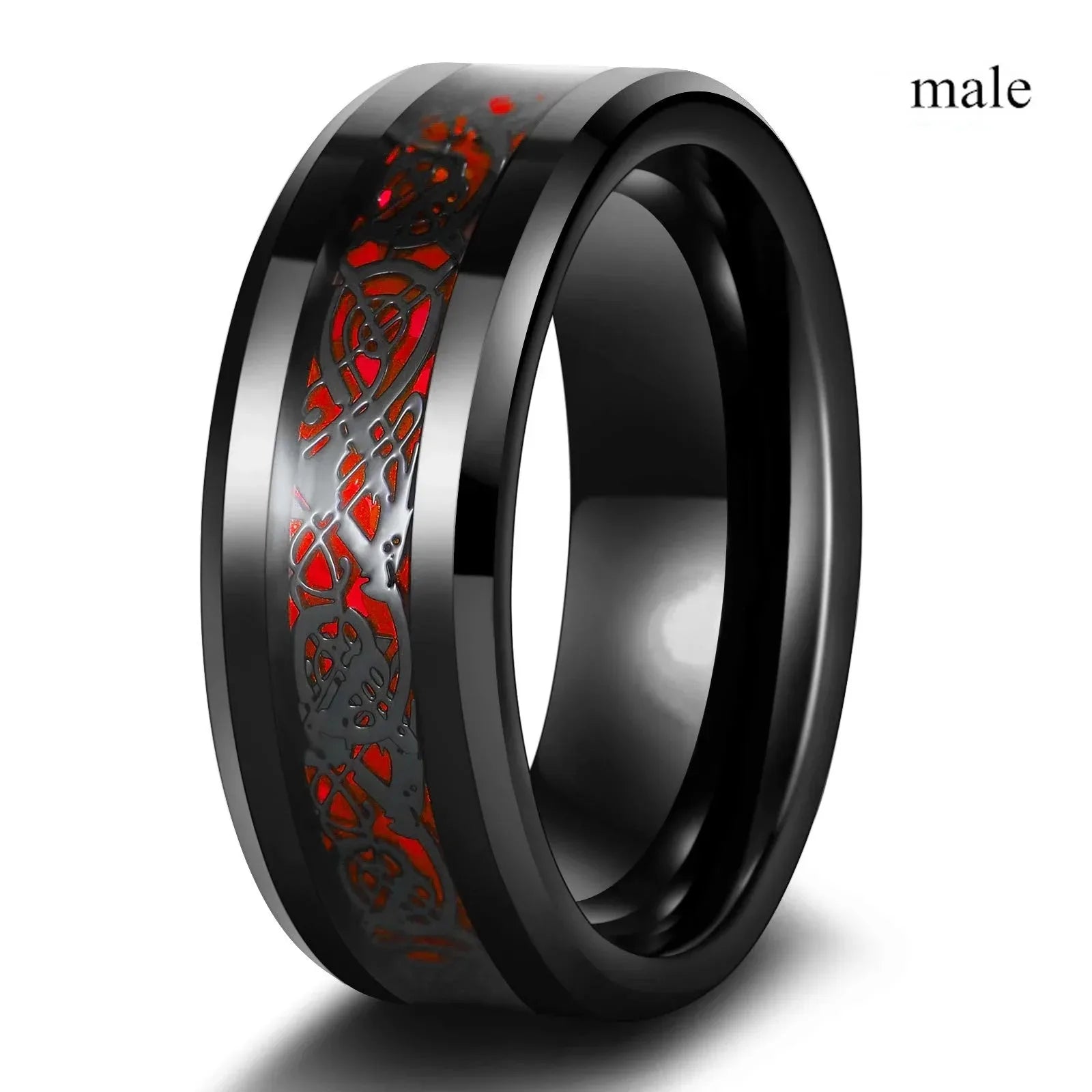 Fashion Couple Rings – Romantic Heart & Celtic Dragon Design Wedding Jewelry for Men & Women - Image 7