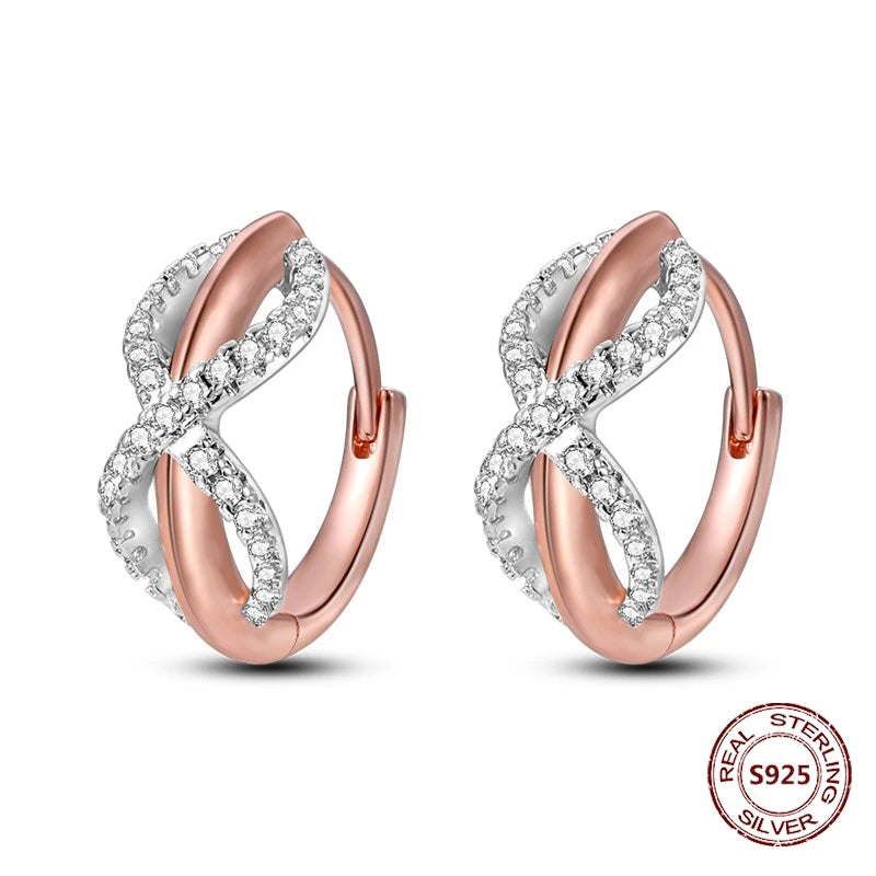 Rose Gold Star & Moon Hoop Earrings – 925 Sterling Silver Dangle Jewelry for Women - Image 35