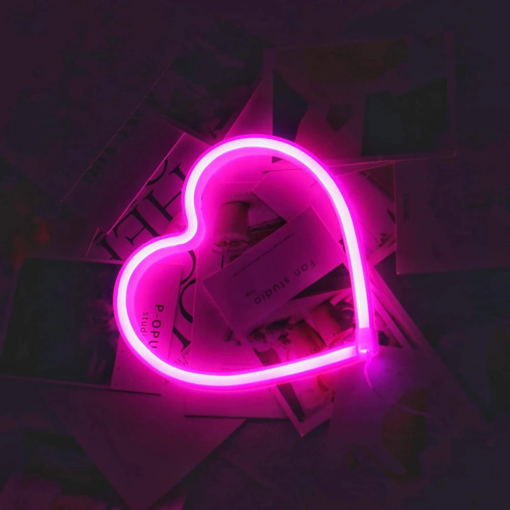 1PC Neon Heart Lights - Image 4