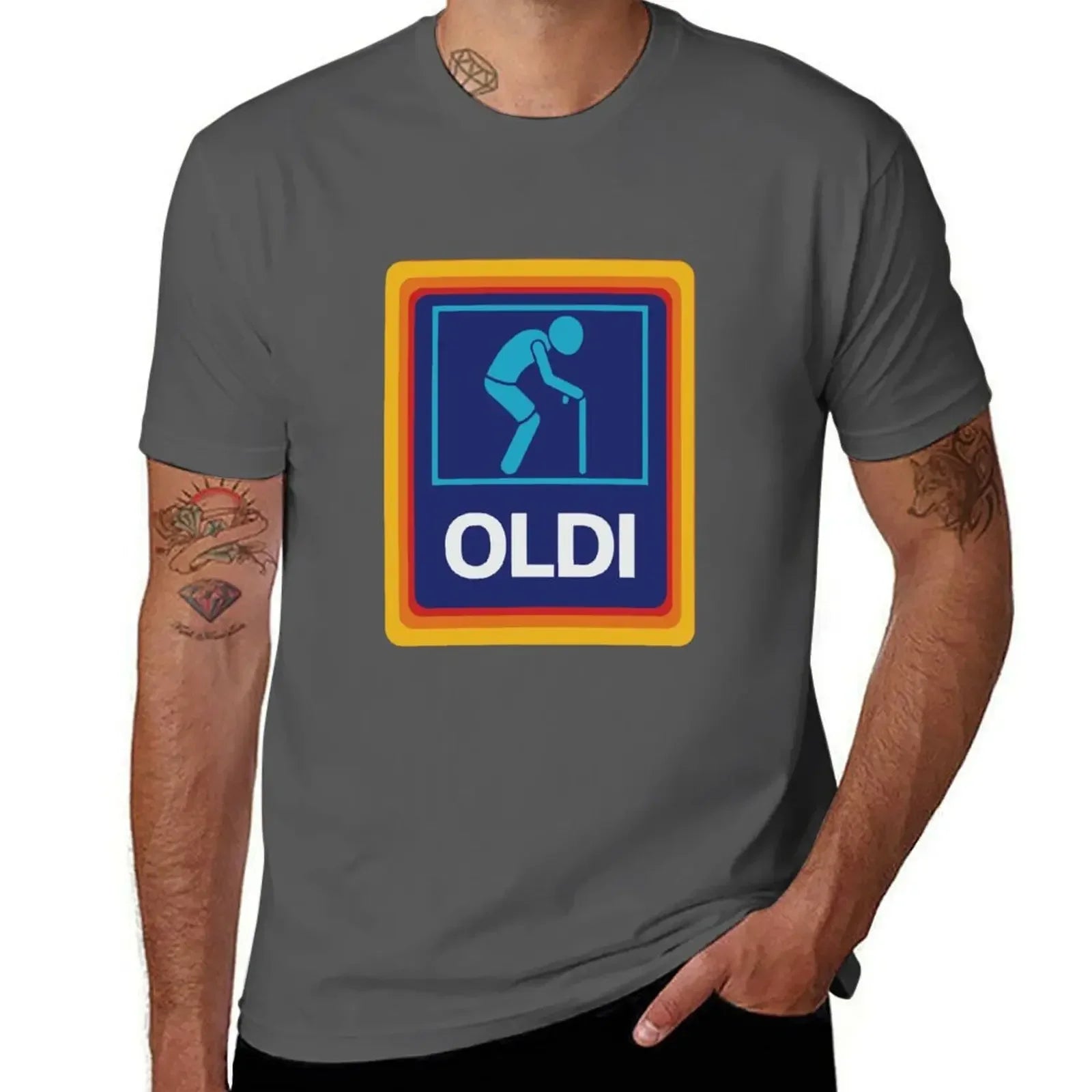 OLDI & ALDI Funny T-Shirt – Oversized Tee for Dad, Grandpa, Husband, or Boyfriend - Image 3