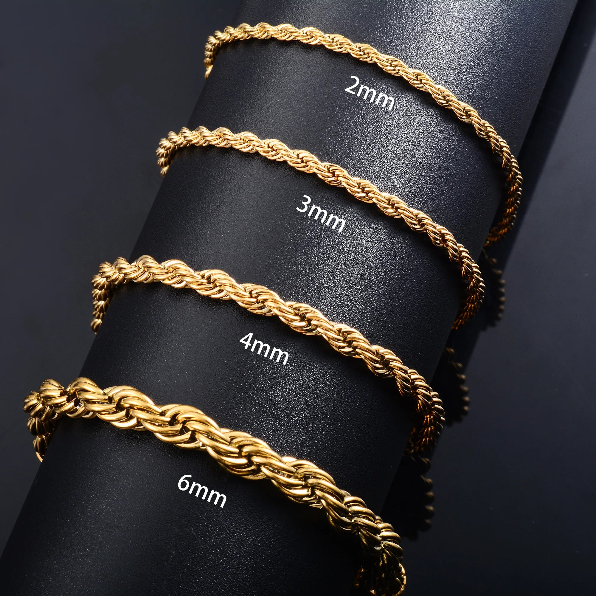 Men’s Stainless Steel Rope Chain Bracelet & Women’s Hand Bangle - Image 5