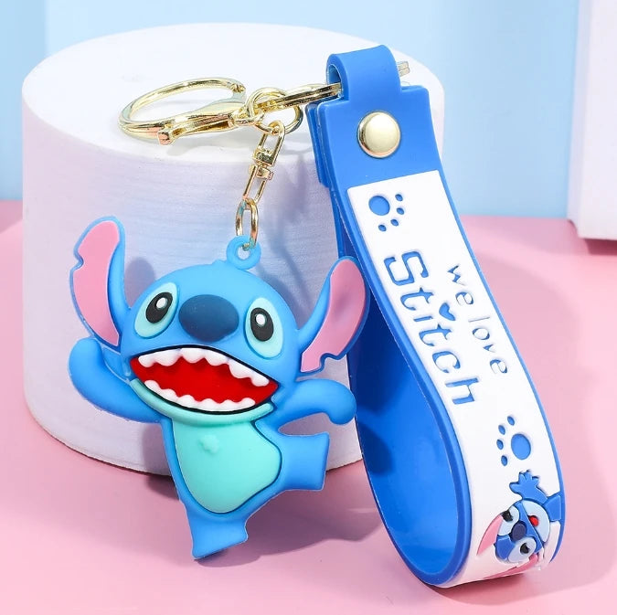 MINISO Romantic Stitch Earphone Bag Keychain – Cute Key Ring & Pendant Gift for Couples/Friends - Image 10