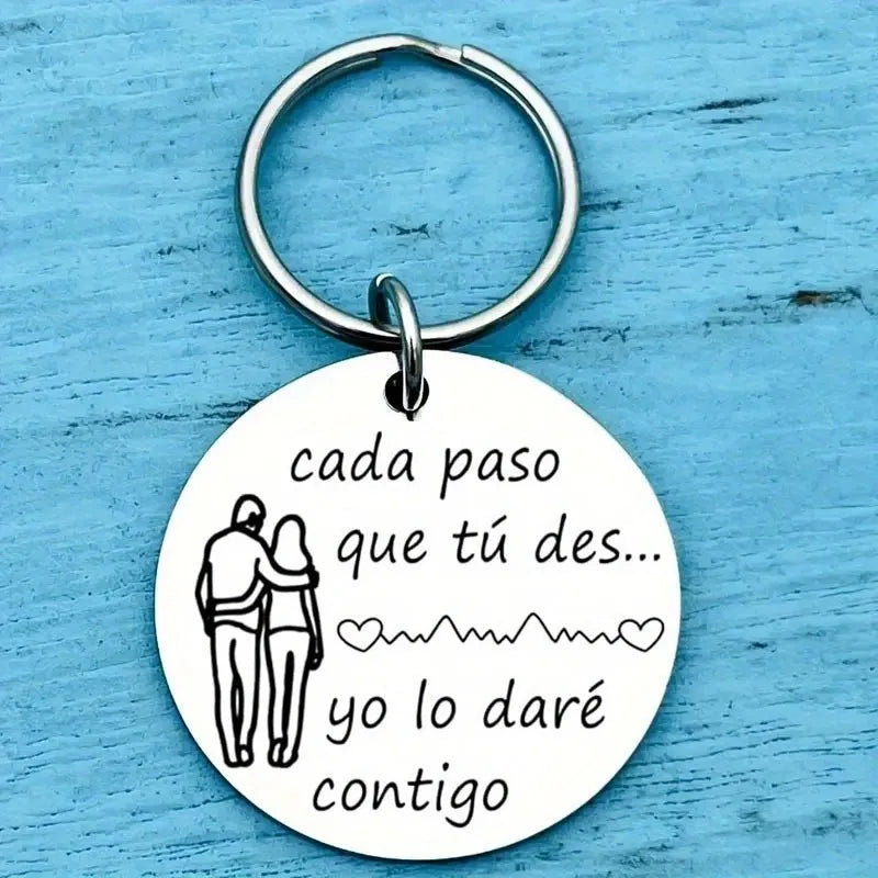 Stainless Steel Keychain – Romantic Spanish Gift for Him/Her - Image 3