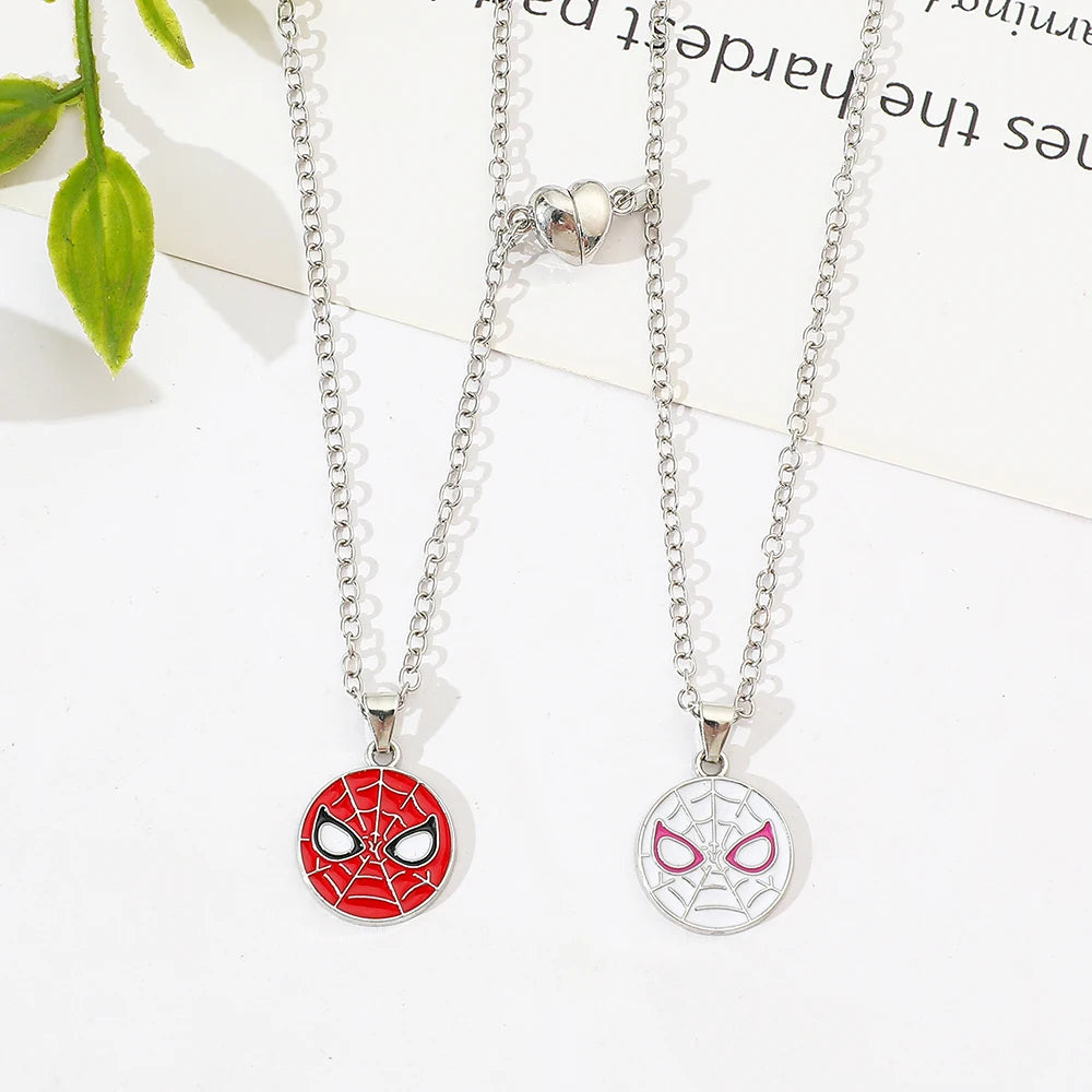 2pcs/set Marvel Superhero Spider-Man Necklace – Fashion Couple Gift for Best Friends - Image 2