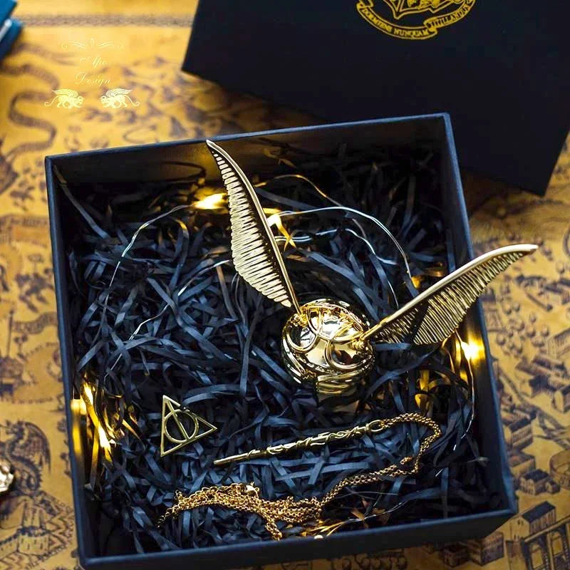 Golden Snitch Ring Box – Luxury Winged Jewelry Organizer for Proposals, Necklaces & Birthday Gifts - Image 7
