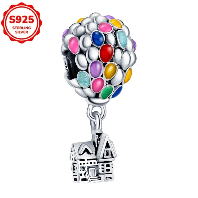 Disney 925 Sterling Silver Beads – Mickey, Stitch, Princess, Cinderella Charms for DIY Bracelets - Image 61