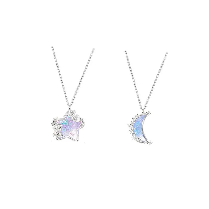2023 Cute Star & Moon Sugar Necklace – Color-Changing Cloud Collarbone Chain for Women - Image 6