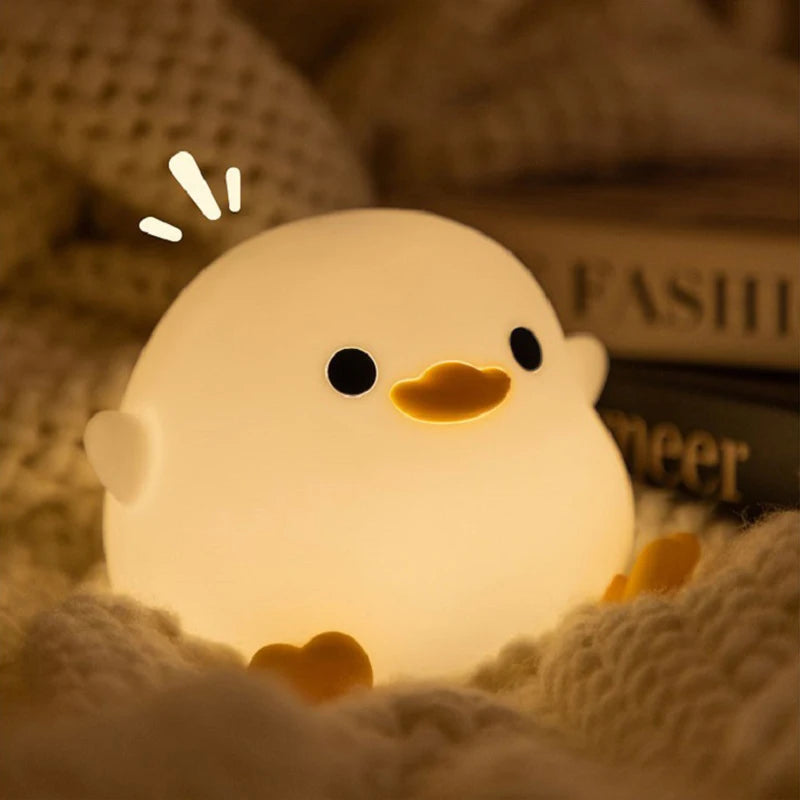 Doudou Duck Night Light – Soft Silicone Lamp for Kids - Image 9