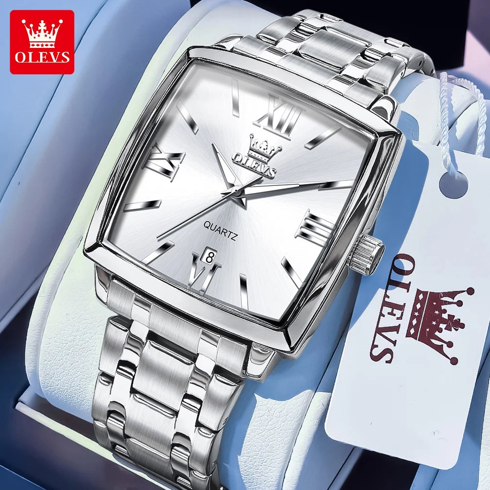 OLEVS 2969 Men’s Square Quartz Watch – Waterproof, Luminous, with Automatic Date Display - Image 11