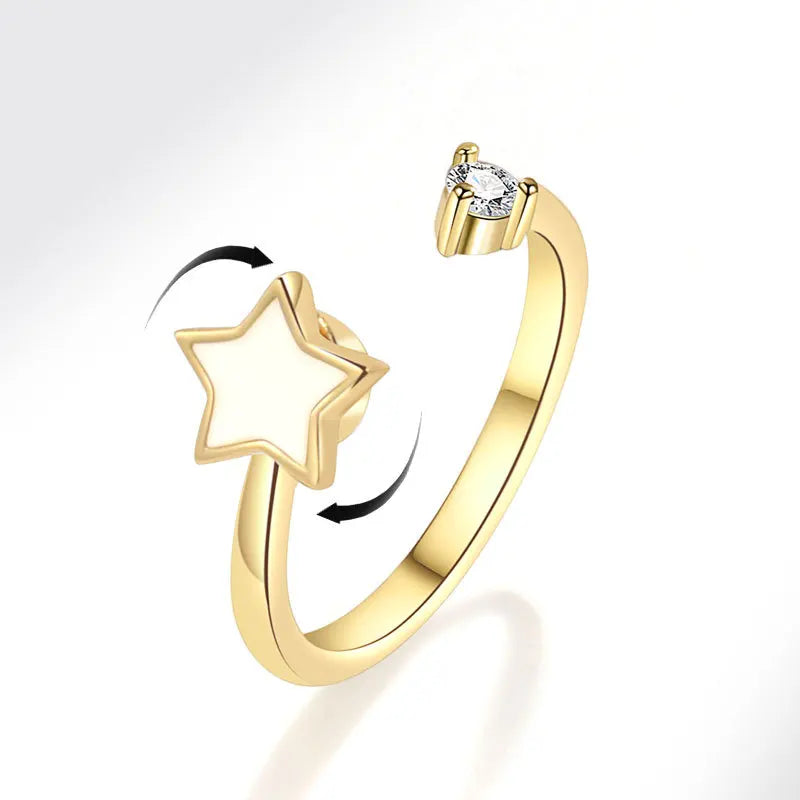 VENTFILLE 925 Sterling Silver Sunflower Zircon Rotatable Ring – Stress Relief Jewelry Gift for Women - Image 23