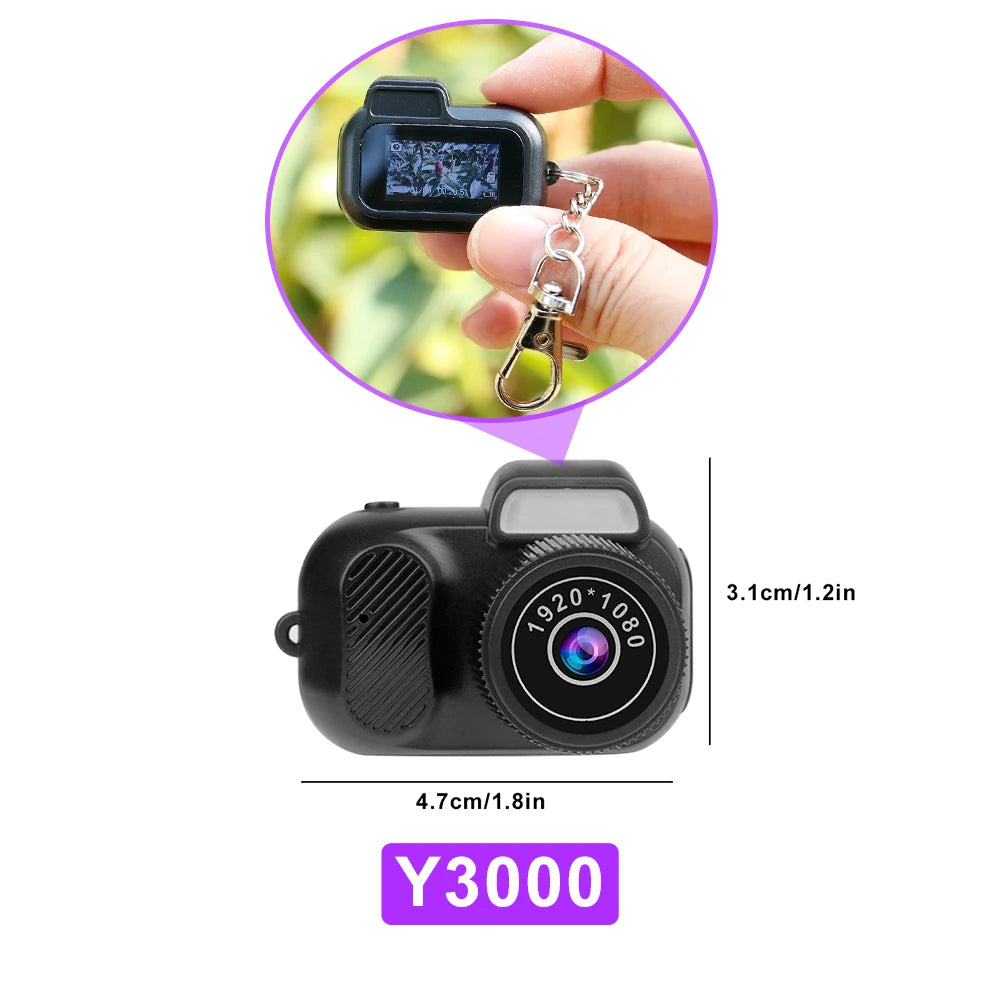 Y4000 Mini Camera with Screen – HD 1080p Portable Retro Video Recorder with Flash & Battery Dock - Image 10