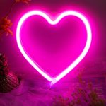 Neon Heart LED Light – Pink Heart-Shaped Sign for Home Décor & Gifts