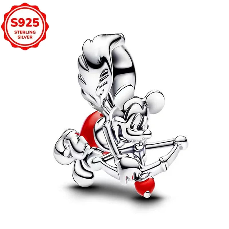 Disney 925 Sterling Silver Beads – Mickey, Stitch, Princess, Cinderella Charms for DIY Bracelets - Image 63