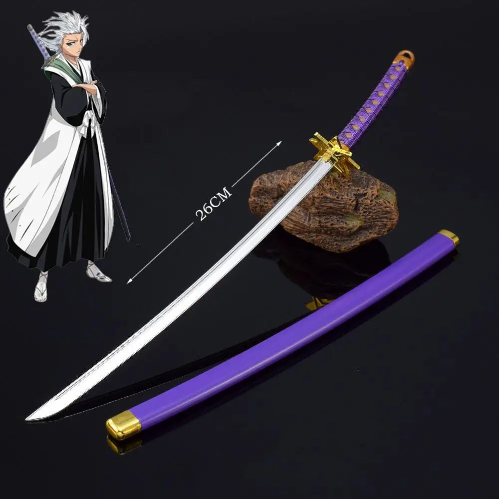 26cm Bleach Mini Sword Keychain – Kurosaki Ichigo Anime Collectible with Sheath & Metal Mask Pendant - Image 18