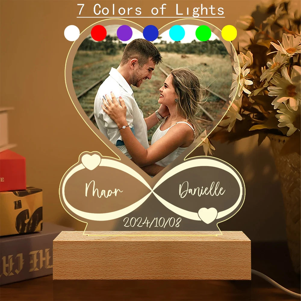 Anniversary Couples Custom Photo Love Frame - Image 7