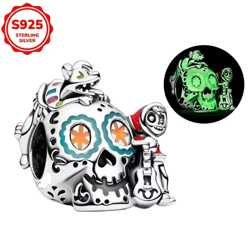 Disney 925 Sterling Silver Beads – Mickey, Stitch, Princess, Cinderella Charms for DIY Bracelets - Image 57