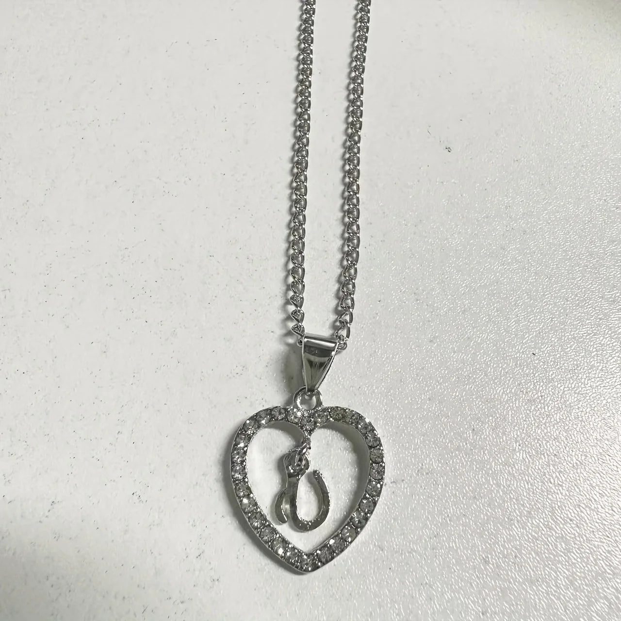 Bohemian Style Heart-Shaped Letter Pendant Necklace - Image 12