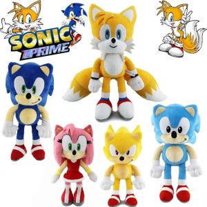 30cm Sonic Plush Toy – Soft Stuffed Doll Featuring Sonic, Amy Rose, Knuckles & Tails