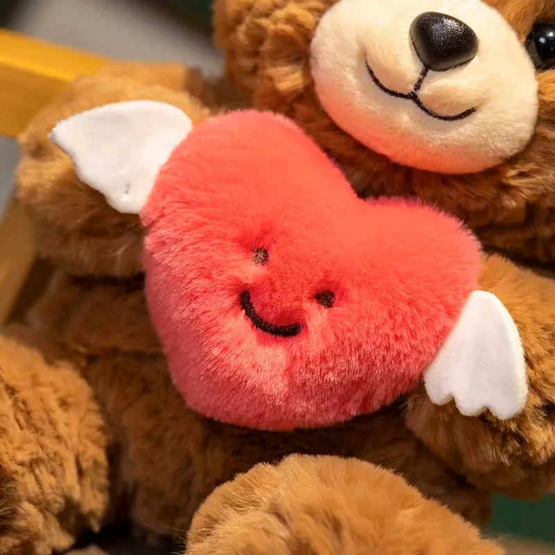 25cm Cute Angel Holding Heart Little Bear Plush Doll – Romantic Valentine’s Day Gift - Image 6