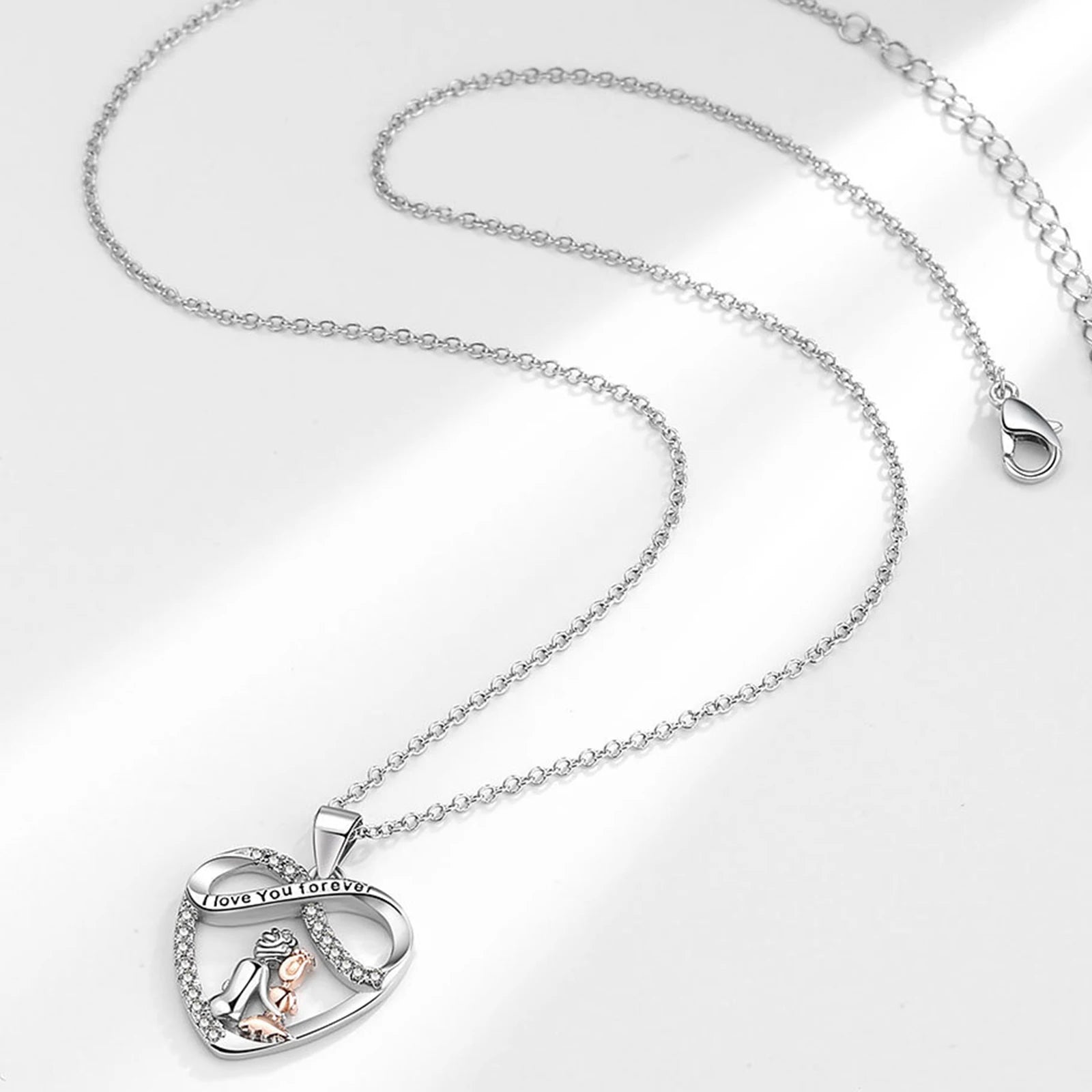 Endless Love Necklace for Aunt & Niece – Copper with Inlaid Zirconia - Image 5