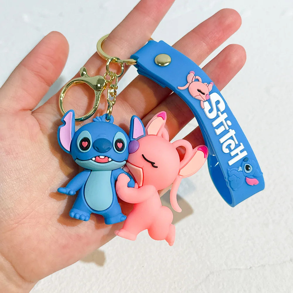 MINISO Romantic Stitch Earphone Bag Keychain – Cute Key Ring & Pendant Gift for Couples/Friends - Image 7