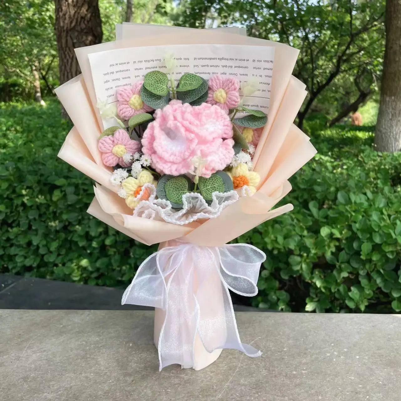 Finished Knitted Sunflower Bouquet – Handmade Crochet Flower Gift for Valentine’s, Mother’s Day, Birthday & Graduation - Image 30