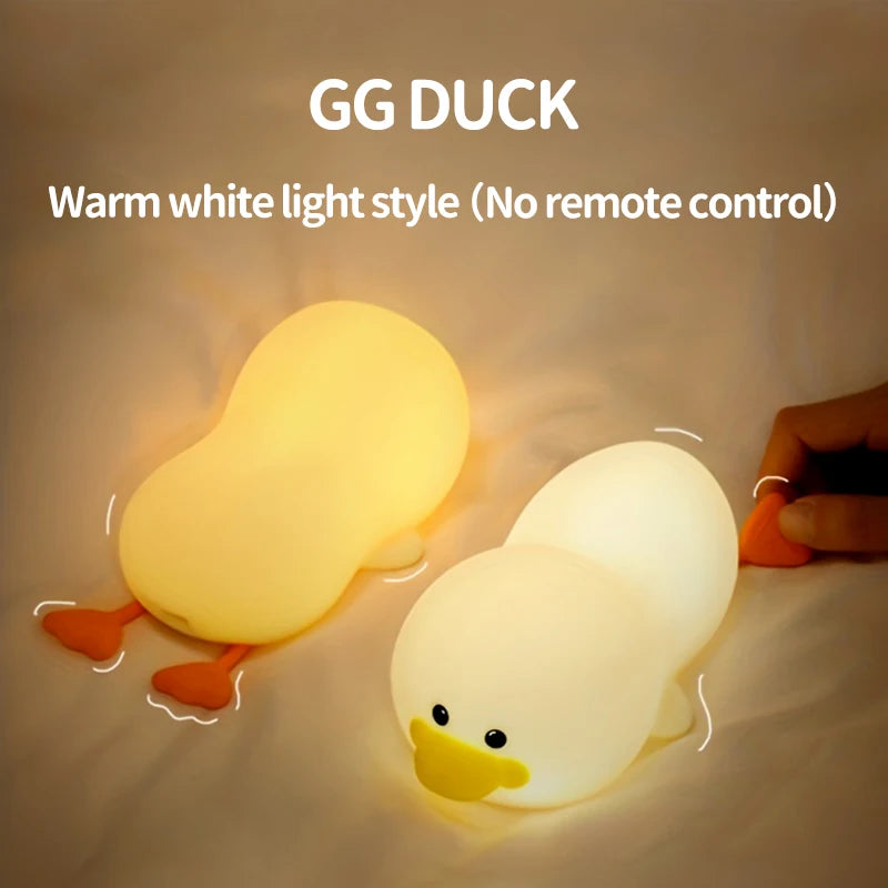 Doudou Duck Night Light – Soft Silicone Lamp for Kids - Image 8