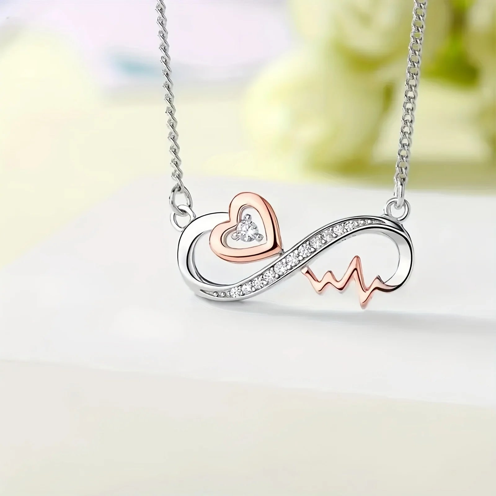 Infinite Love and Heartbeat Necklace – Meaningful Gift for Granddaughter - Image 3