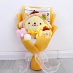 Plush Bouquet Pom Pom Purin Plush Doll – Kawaii Cartoon Stuffed Bouquet Surprise Gift