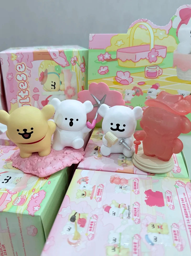 Maltese Joyful Spring Series Blind Box – Sakura Puppy Mystery Doll Collectible Toy - Image 2