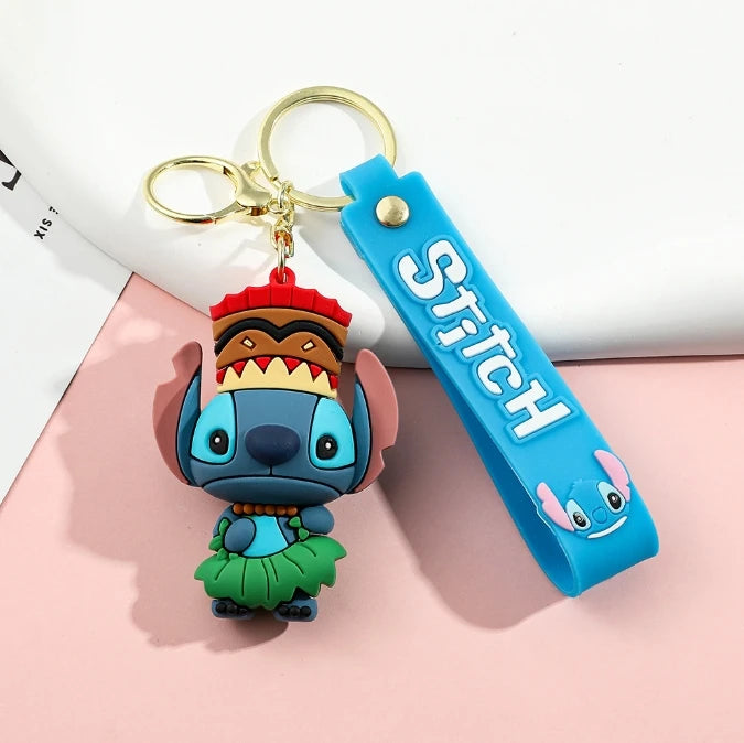 MINISO Romantic Stitch Earphone Bag Keychain – Cute Key Ring & Pendant Gift for Couples/Friends - Image 12