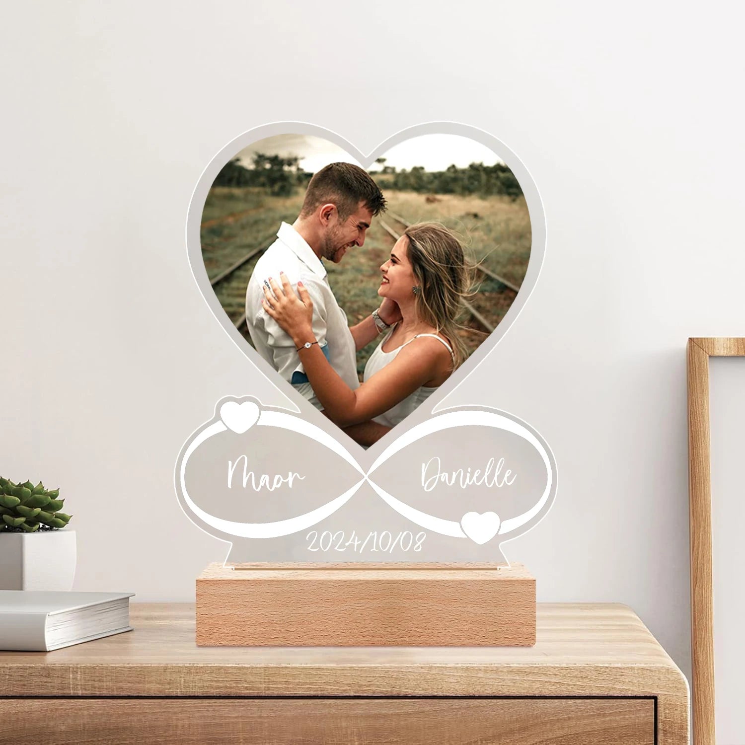 Anniversary Couples Custom Photo Love Frame - Image 6