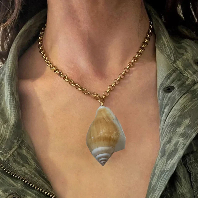 Exaggerated Conch Pendant Necklace – Punk Fashion Summer Beach Jewelry for Women - Image 14