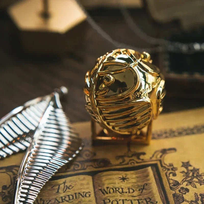 Golden Snitch Ring Box – Luxury Winged Jewelry Organizer for Proposals, Necklaces & Birthday Gifts - Image 4