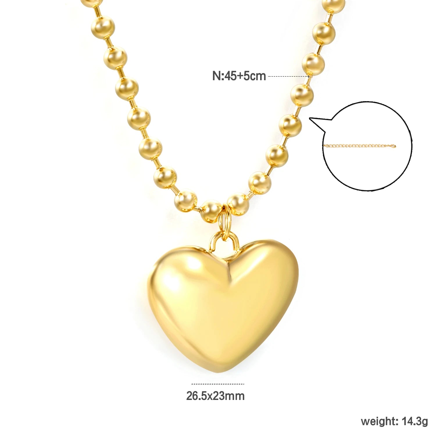 ASONSTEEL Romantic Heart Pendant Necklace – Golden Stainless Steel Choker for Women - Image 11